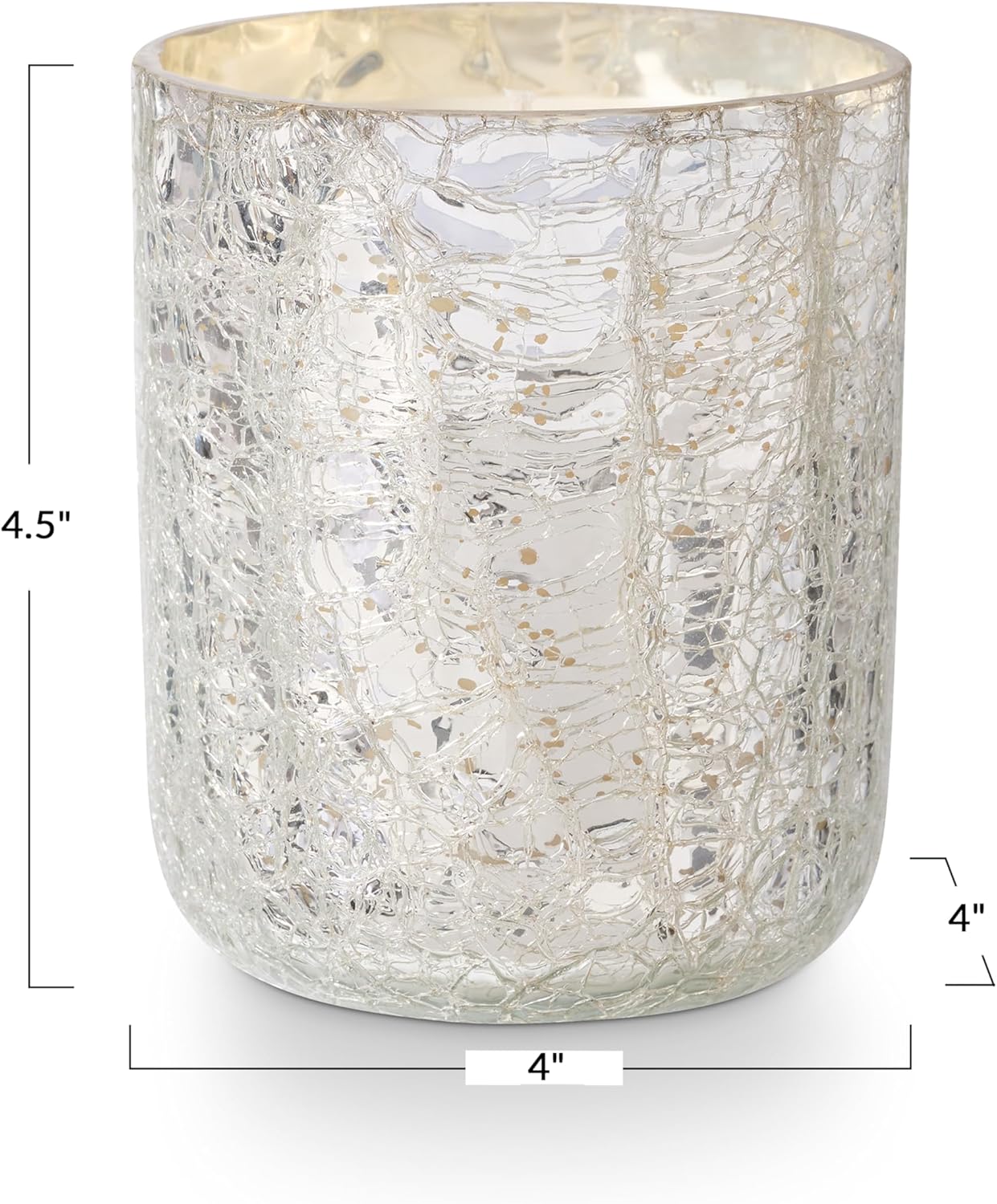 ILLUME Small Boxed Crackle Glass Candle, Balsam & Cedar