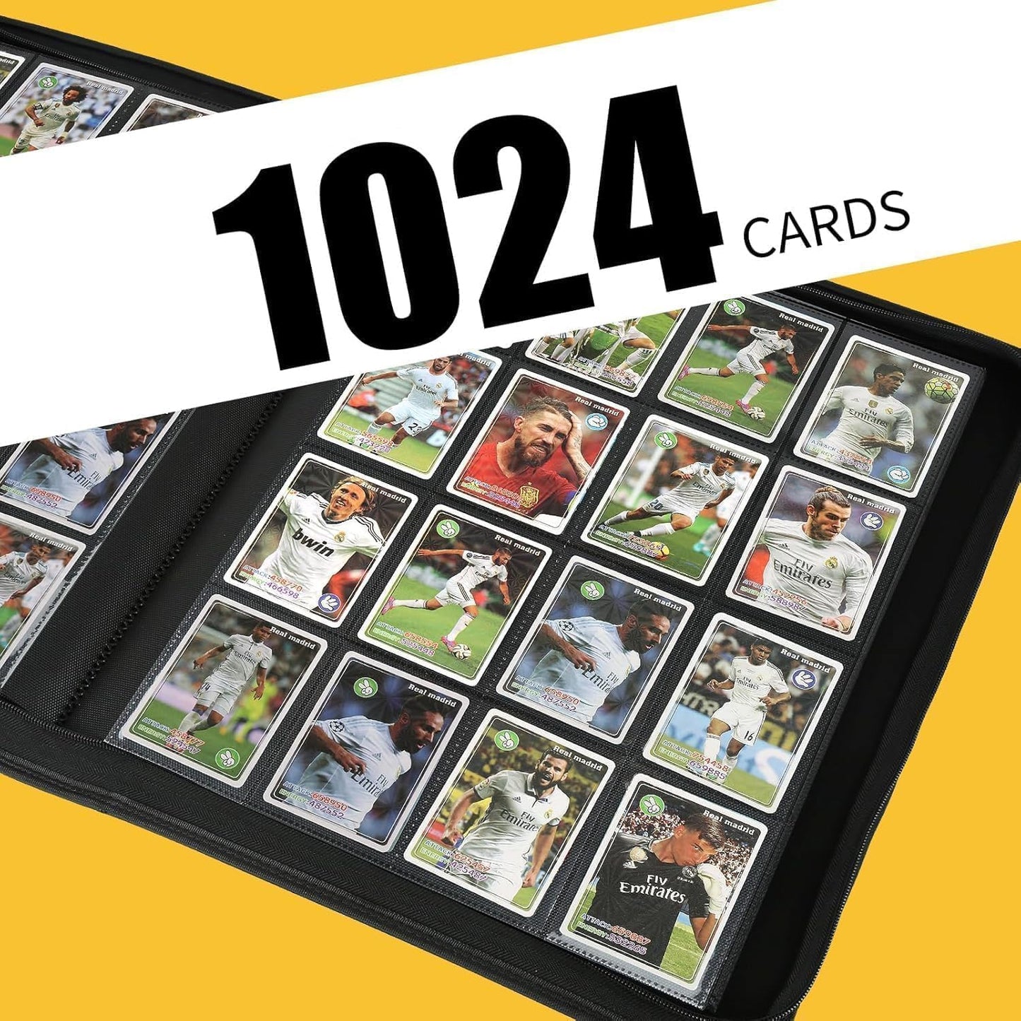 Premium Ringless Trading Card Binder - 1024 Capacity, 16 Side-Loading Pockets per Page, Archival Quality Protection & Anti-Slip Spine for TCG, MTG, Sports Cards (Emerald)