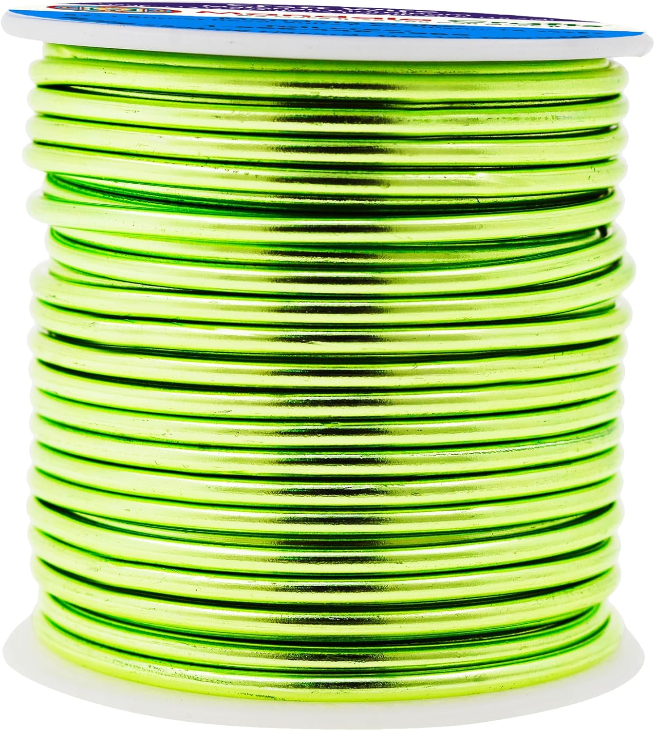 Mandala Crafts 12 Gauge Anodized Aluminum Craft Wire for Jewelry Making - 60 FT Colored Flexible Light Green Wire - Bendable for Bonsai Armature Crafting Sculpting