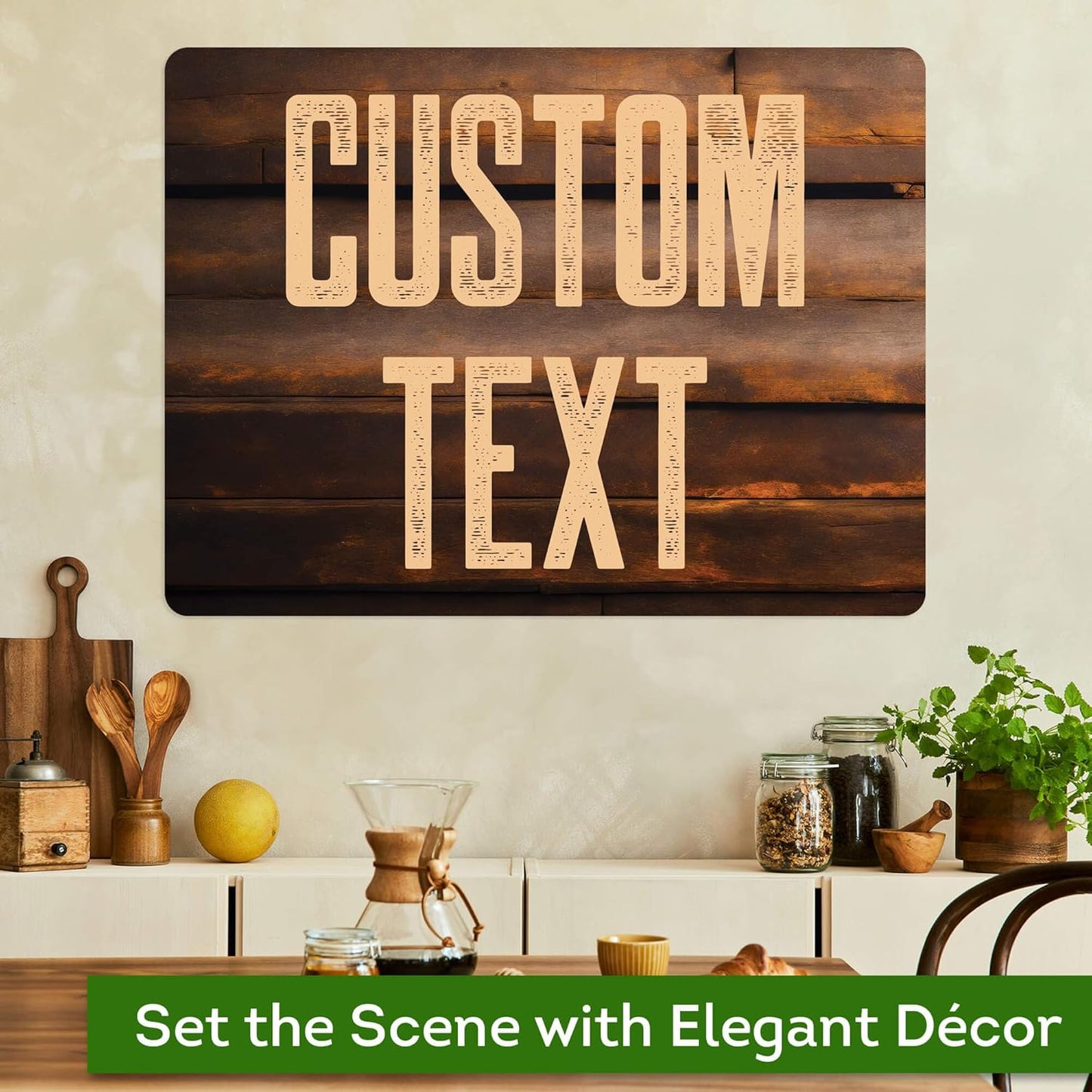 Custom Sign, Custom Street Sign, 11 Font Colors, 13 Font Styles, 4 Hole Options, 22 Sizes, 18x24 Inches, Rust Free DiBound, Fade Resistant, Made in USA by My Sign Center (Vintage Wood)