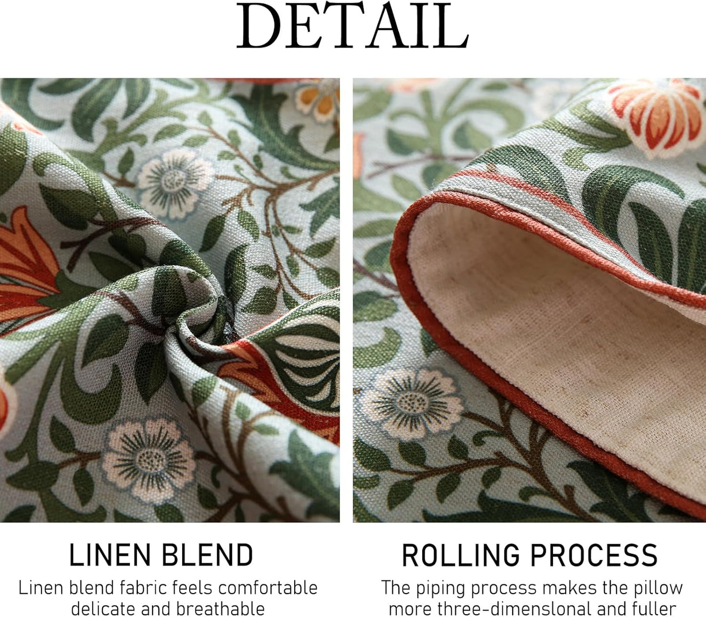 ISAENNE Designer French Green Elegant Linen Table Runner 118 Inches Extra Long,Colorful Flower Pattern Soft Table Runners for Dining Tables,Thanksgiving,Kitchen Tables,Christmas,12"*118"-Naples B