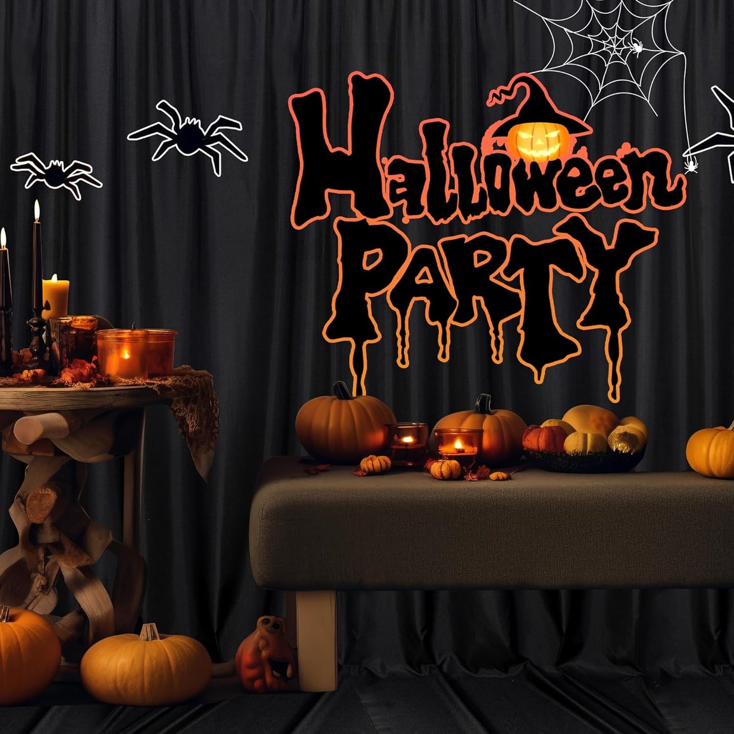 MEETSKY 4 Panels Black Backdrop Curtain for Party Wedding Ceremony 20ftx 10ft Photo Curtains Backdrop Drapes Fabric Backdrop Curtain Rod Pocket Decoration Birthday Party for Boys Men, 5ft x 10ft