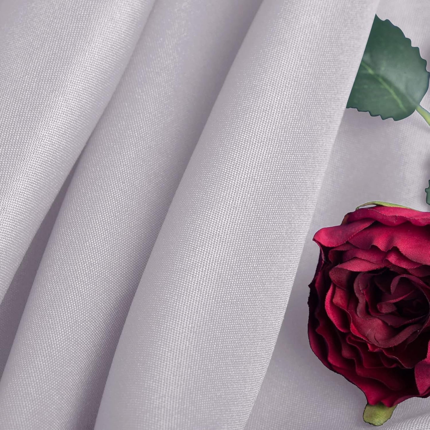 Ascoza 2pack 60x120 Inch Silver Rectangular Tablecloth 6 Feet Table Cloth in Polyester Fabric for Wedding/Banquet/Restaurant/Parties