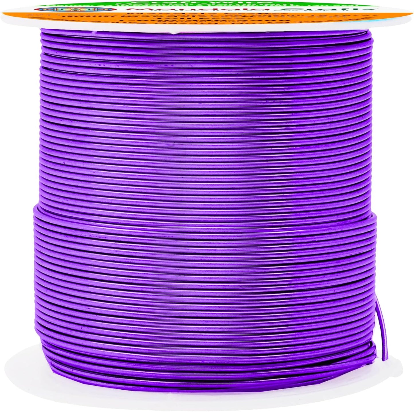Mandala Crafts 22 Gauge Anodized Aluminum Craft Wire for Jewelry Making - 100 FT Colored Flexible Purple Wire - Bendable for Bonsai Armature Crafting Sculpting