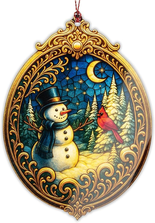 Christmas Ornament 2025 - Snowman Ornament - Snowman Ornaments for Christmas Tree - Acrylic Christmas Ornaments - Christmas Ornament 2025 - White Elephant Gifts - Xmas Tree Funny Decoration