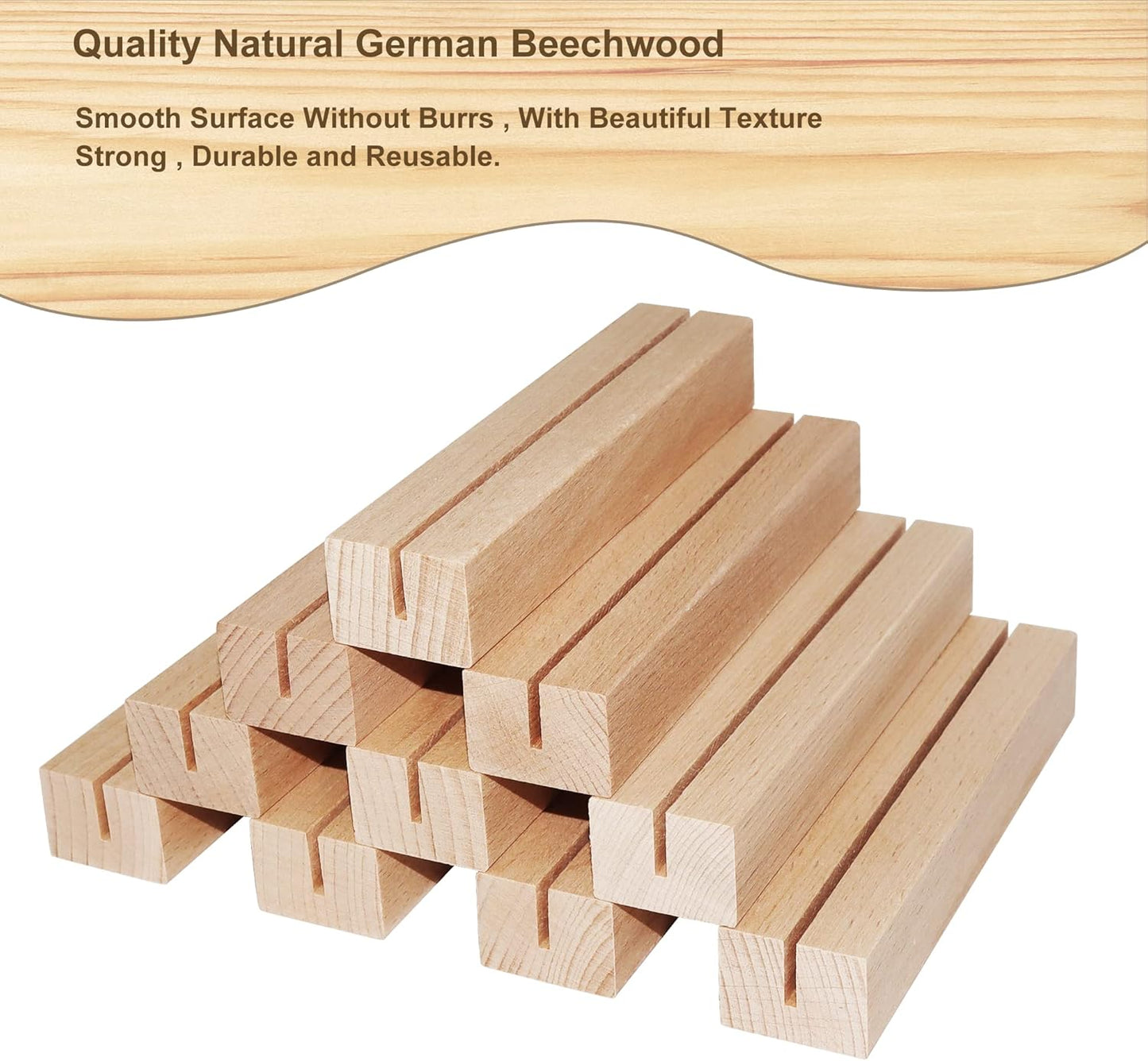 4pc Wedding Sign Set - Acrylic Guest Book Signs with Wood Stand, 5x7" Cards & Rustic Wedding Decor