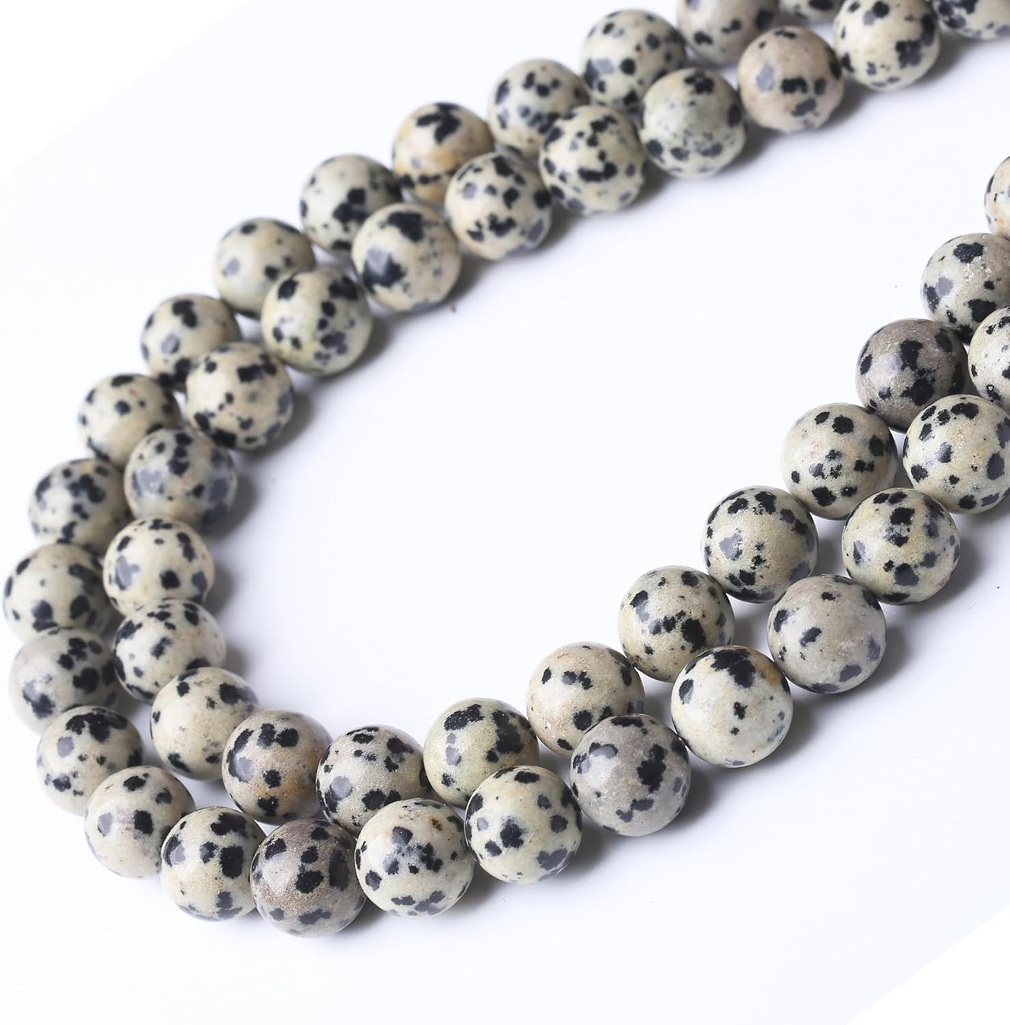 Quail Egg Stone Beads Gemstone Round Crystal Energy Jade Beads Stone Beads for Jewelry Making DIY Bracelet Necklace Jewelry Making 1 Strand 15.5inch 4MM