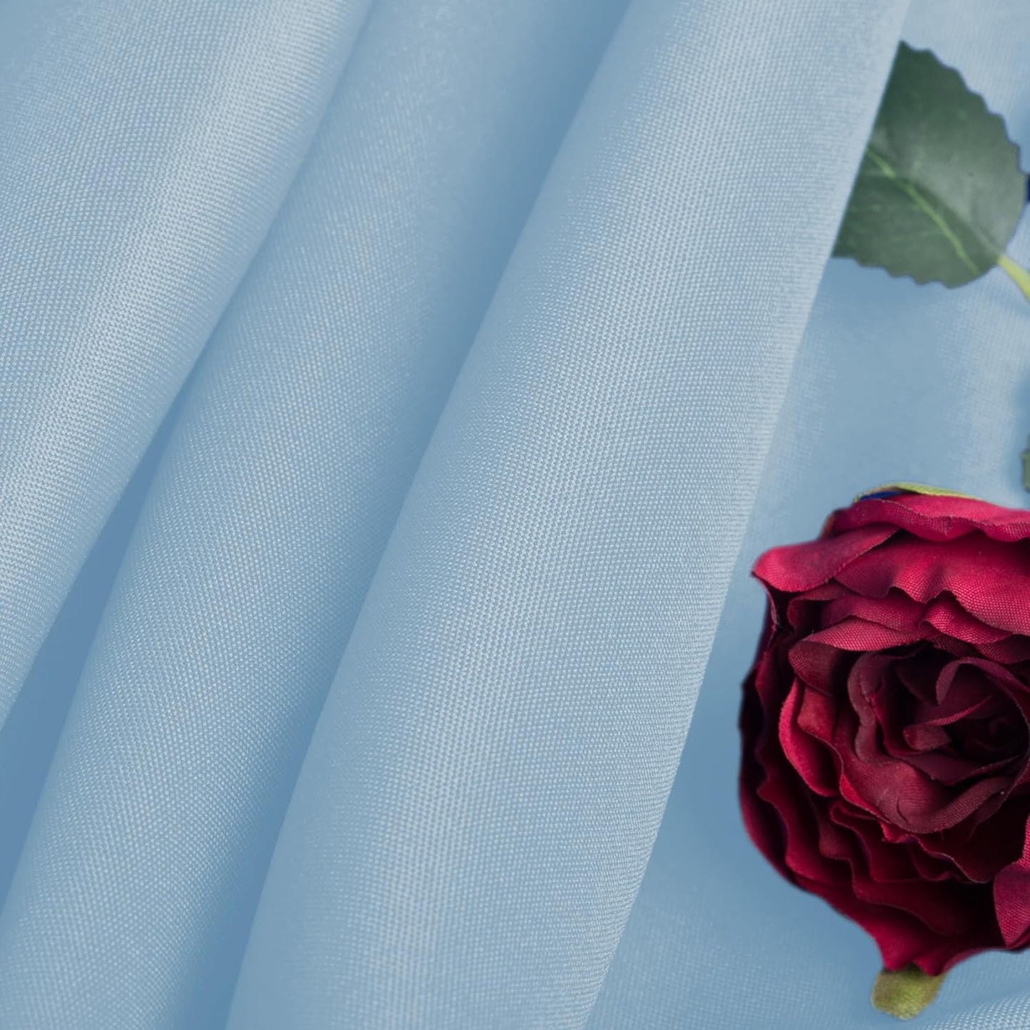 Ascoza 2pack 90x132 Inch Blue Mist Rectangular Tablecloth 8 Feet Table Cloth in Polyester Fabric for Wedding/Banquet/Restaurant/Parties