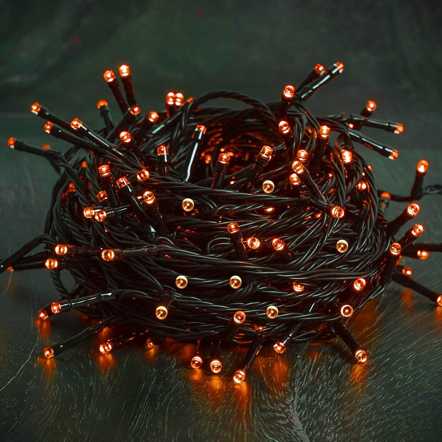 300 LED Halloween Lights, 98.5FT Halloween String Lights with 8 Lighting Modes, Waterproof & Connectable Mini Light, Plug in for Indoor Outdoor Holiday Christmas Party Bedroom Decorations (Orange)