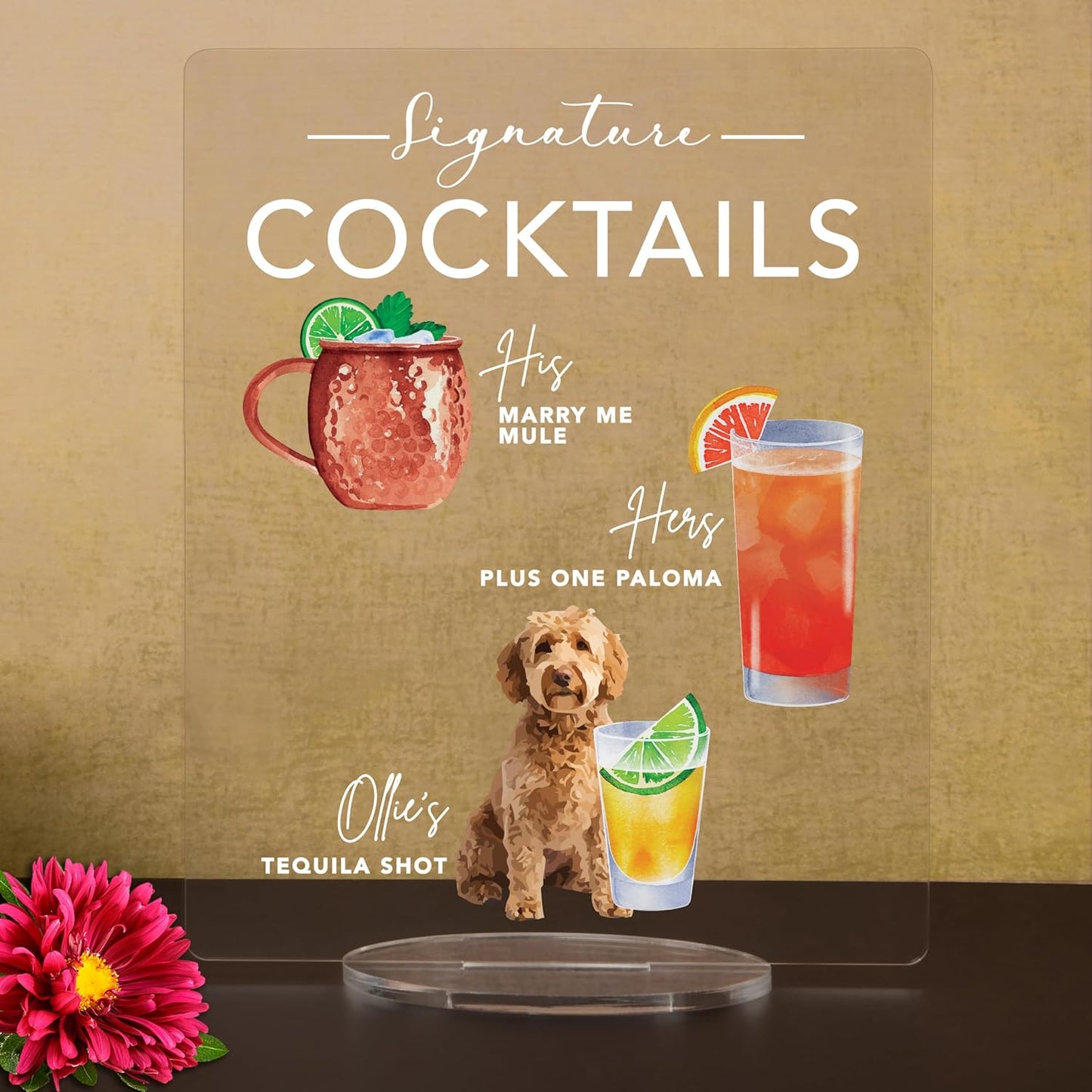 Pet Signature Drink Wedding Signs