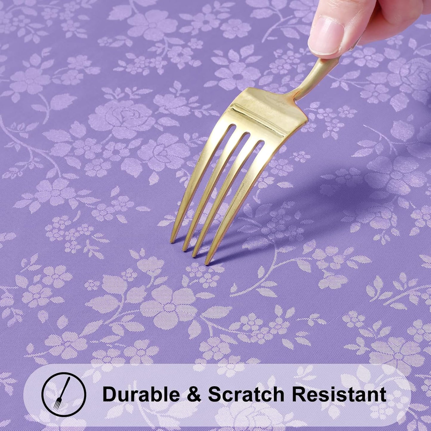 Smiry Rectangle Table Cloth, Waterproof Heavy Duty Vinyl Tablecloths, Wipeable Washable Table Cover for Kitchen and Dining Room (Purple, 60" X 120")