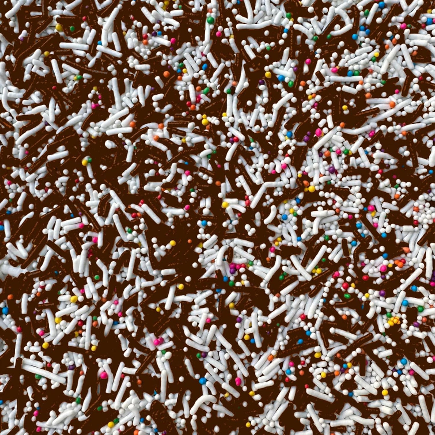 Fancy Sprinkles Classic Twist Chocolate Jimmies, Rainbow Jimmies, White Non Parallels Dessert Decorating Sprinkles, For Ice Cream, Cookies, Cakes and Cupcakes (0.25c)