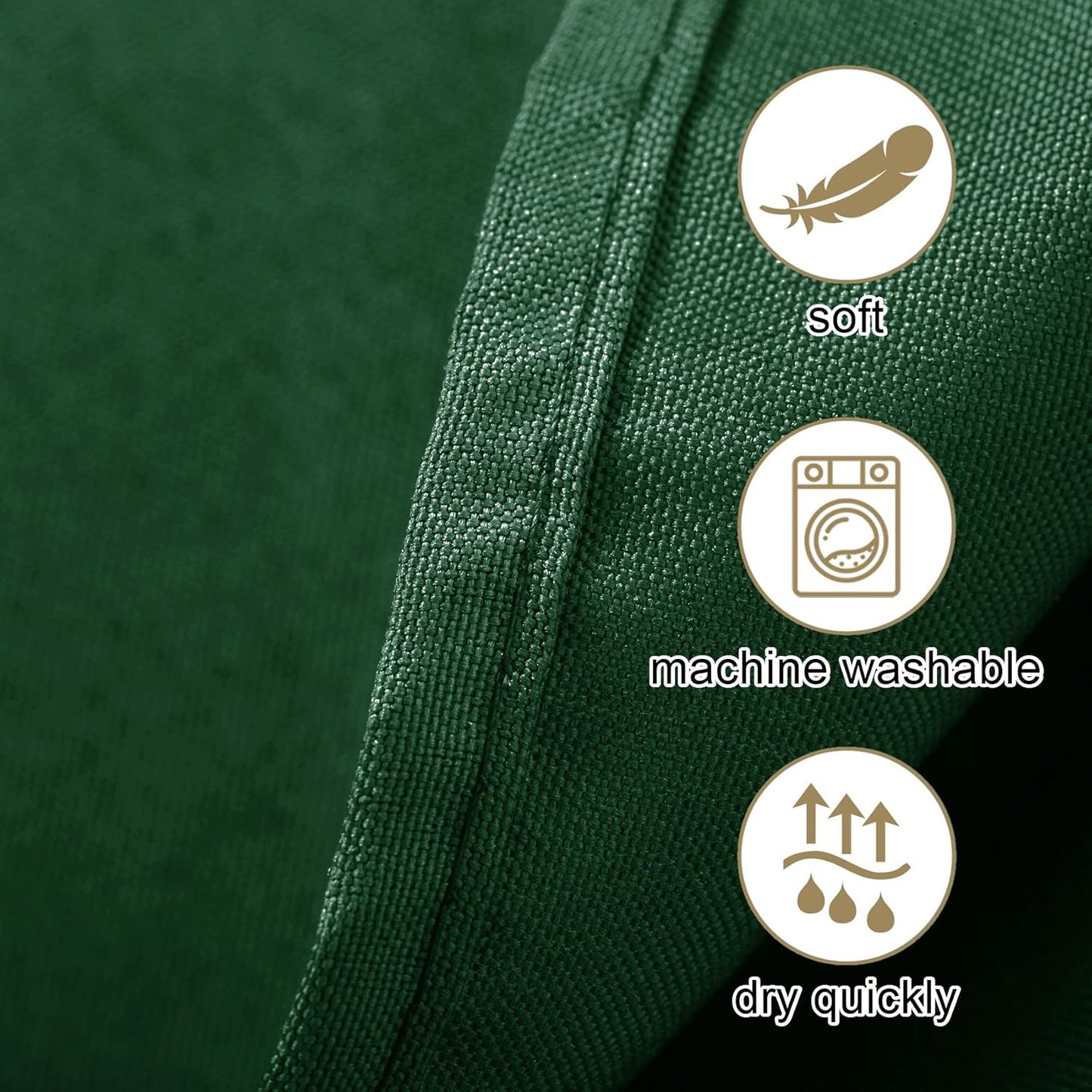 Ascoza 2pack 108 Inch Hunter Round Tablecloth in Washable Polyester Fabric for Wedding/Banquet/Restaurant/Parties