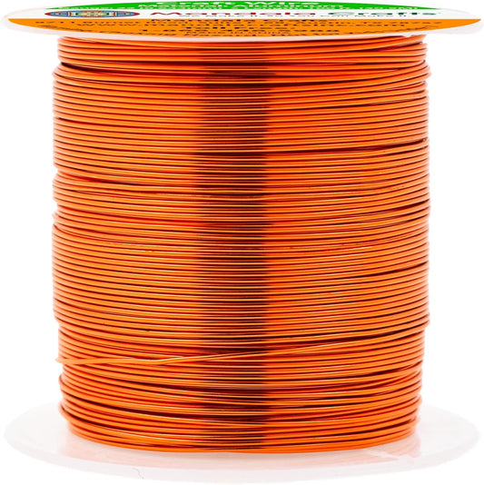 Mandala Crafts 22 Gauge Anodized Aluminum Craft Wire for Jewelry Making - 100 FT Colored Flexible Burnt Orange Wire - Bendable for Bonsai Armature Crafting Sculpting