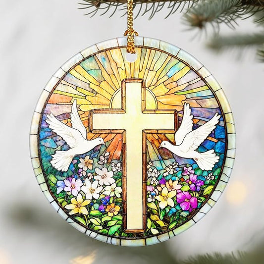 Cross Christmas Ornaments: Christmas Tree Decorations, Easter Faith Home Decor, Stocking Stuffers, Gift Ideas, Xmas Gift, Christian Gifts & Cross Gifts for Religious