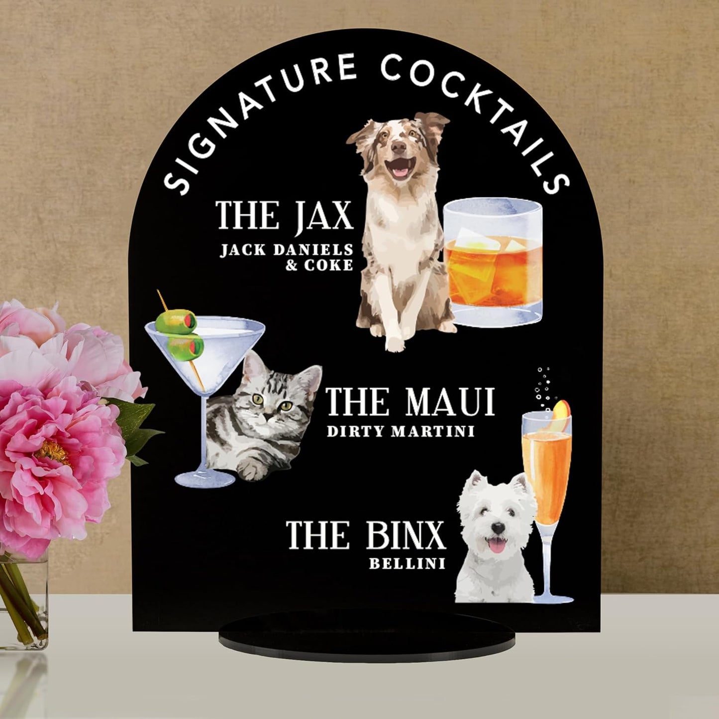 Pet Signature Drink Wedding Signs