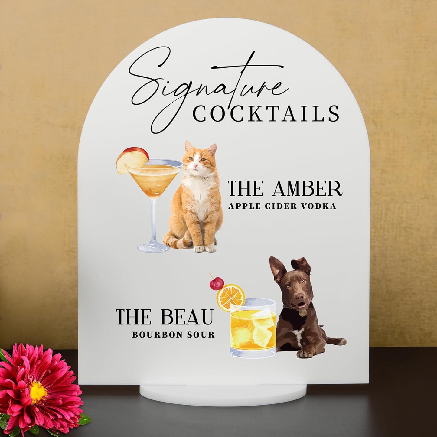 Pet Signature Drink Wedding Signs