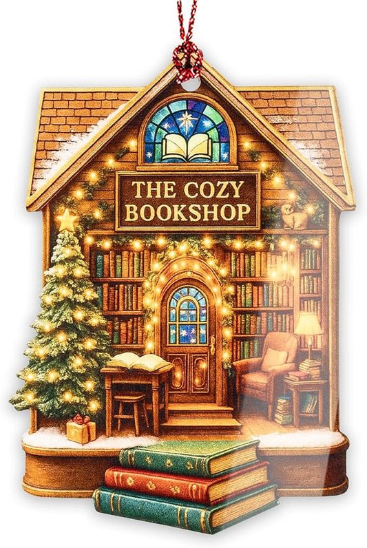 Funny Christmas Book Ornament 2025 - Book Christmas Ornament - Book Lover Gifts for Women - Books Ornaments for Christmas Tree - Bookish Gifts - Christmas Ornaments 2025 for Gift, Decor, Exchange
