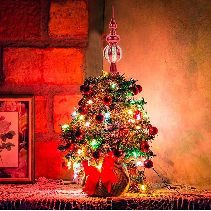 Spherical Christmas Tree Topper Plastic Xmas Treetop Ornament for Holiday Parties and Events Lightweight and Decorative Christmas Tree Decorations