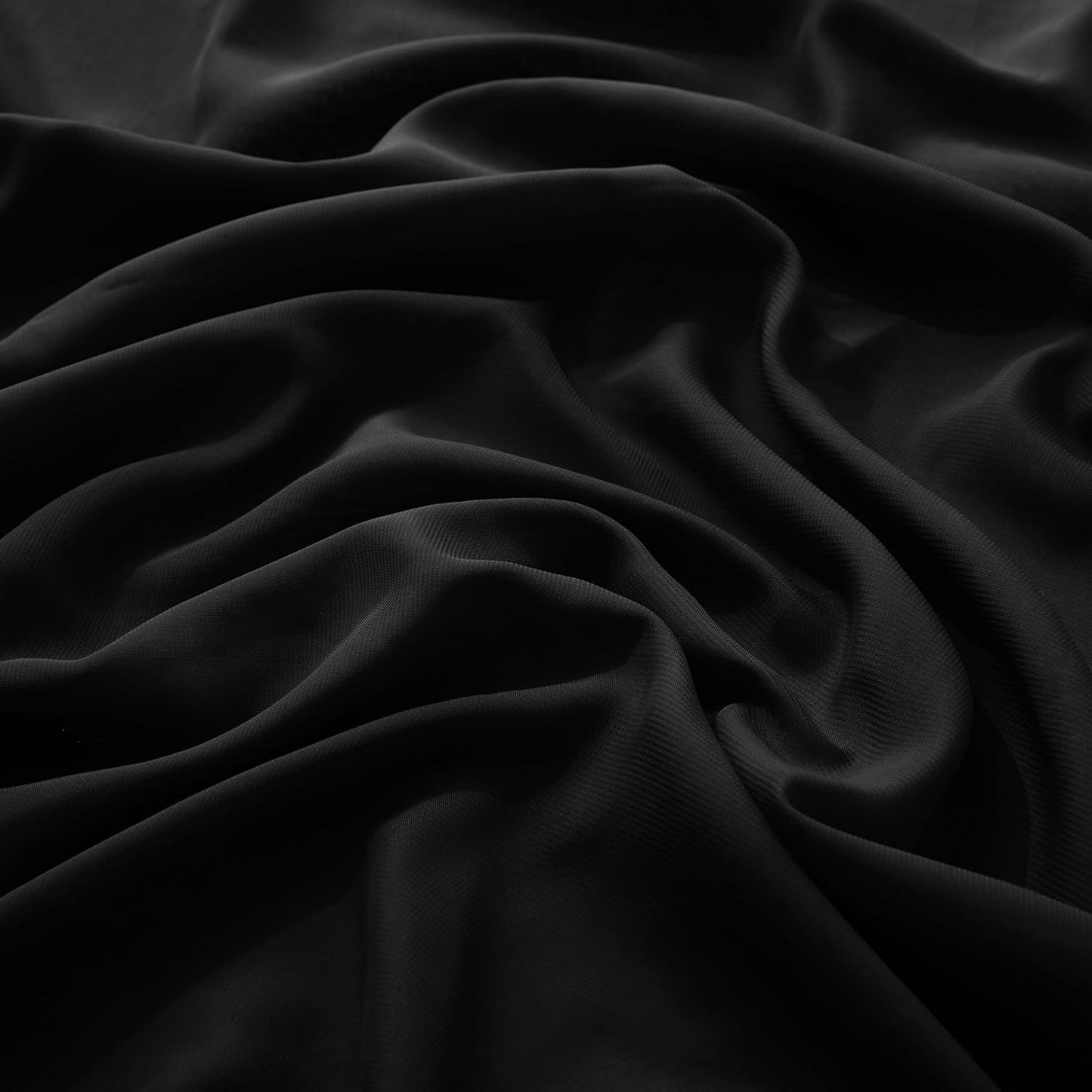 VACVELT Wedding Arch Draping Fabric - Black Chiffon, 1 Panel Sheer Drapes, 30 Inch x 20ft Chiffon Backdrop Curtain, Outdoor Sheer Drapery for Ceremony Party Ceiling