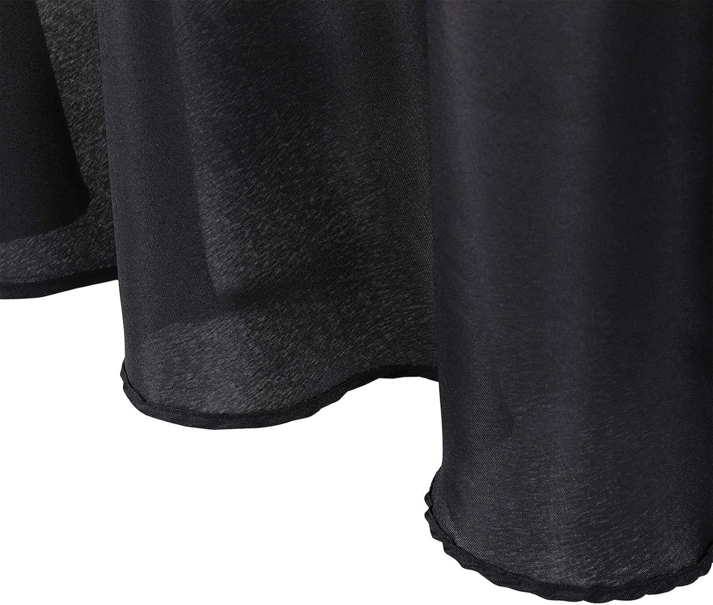 Ascoza 6pack 70 Inch Black Round Tablecloth in Polyester Fabric for Wedding/Banquet/Restaurant/Parties