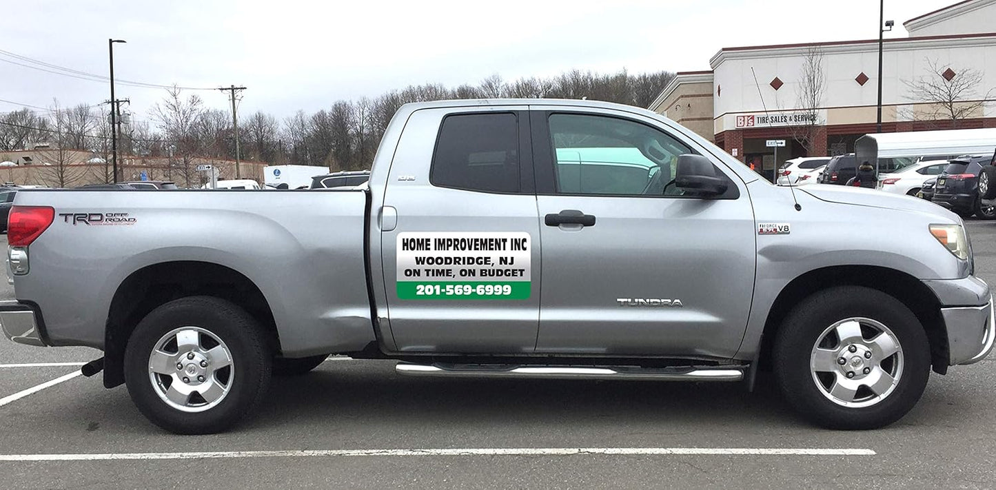 Car Magnet Signs Custom - 24"x12" (Set of 2), 30-mil Thickness with Rounded Corners (Green)