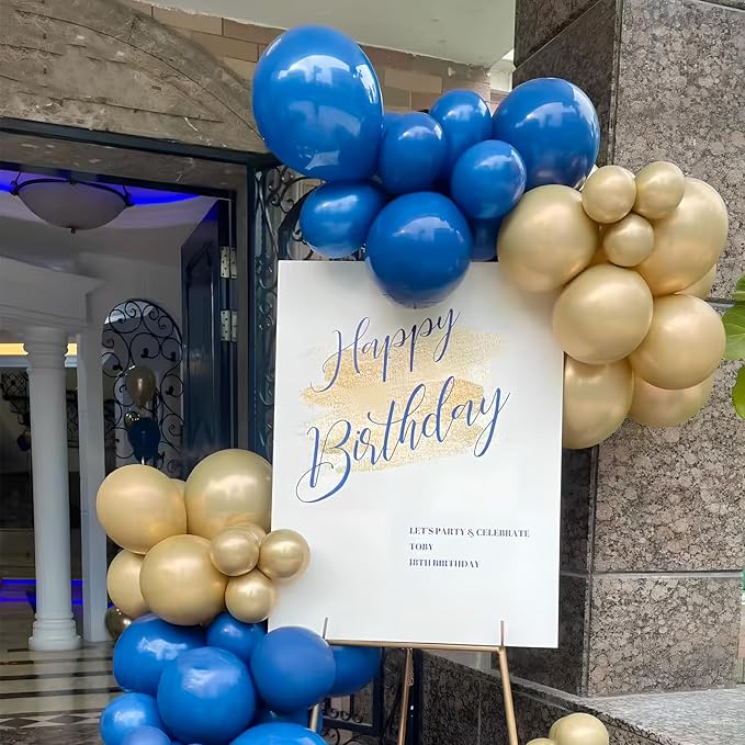 Navy Blue Latex Balloons, 150pcs 5 inches Round Helium Navy Blue Balloons for Birthday Baby Shower Wedding Birthday Party Decorations