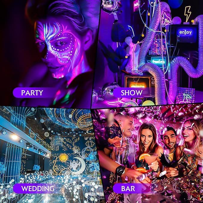 Stage Lights Bar 200W RGB DJ Light 192 Partition Pixels 760 LED Strobe Light DMX Sound Chasing Wash for Parties Club Disco Events Wedding Church