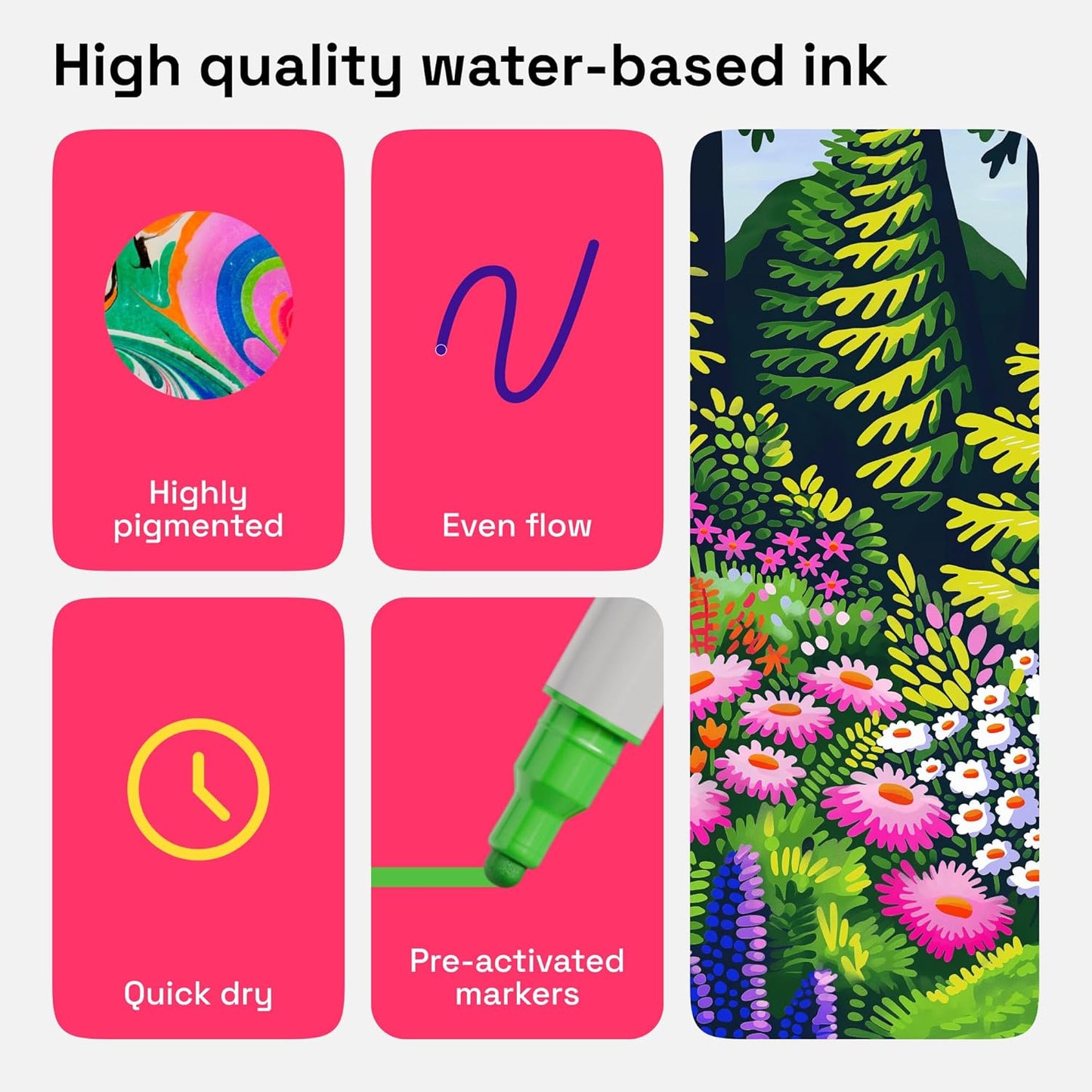 ARTISTRO Vibrant Acrylic Paint Markers for Glass, Rock, Fabric, Wood, Paper, Ceramic, Canvas & More - 12 Dual-Tip Paint Pens (Dot & Fine)