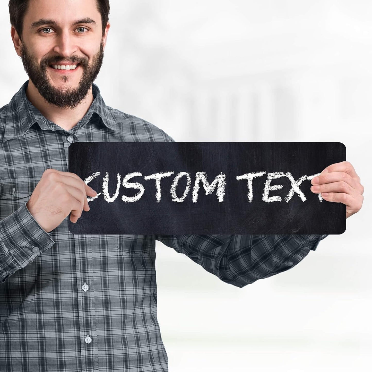 Custom Sign, Custom Street Sign, 11 Font Colors, 13 Font Styles, 4 Hole Options, 22 Sizes, 6x18 Inches, Rust Free DiBound, Fade Resistant, Made in USA by My Sign Center (Chalkboard Black)