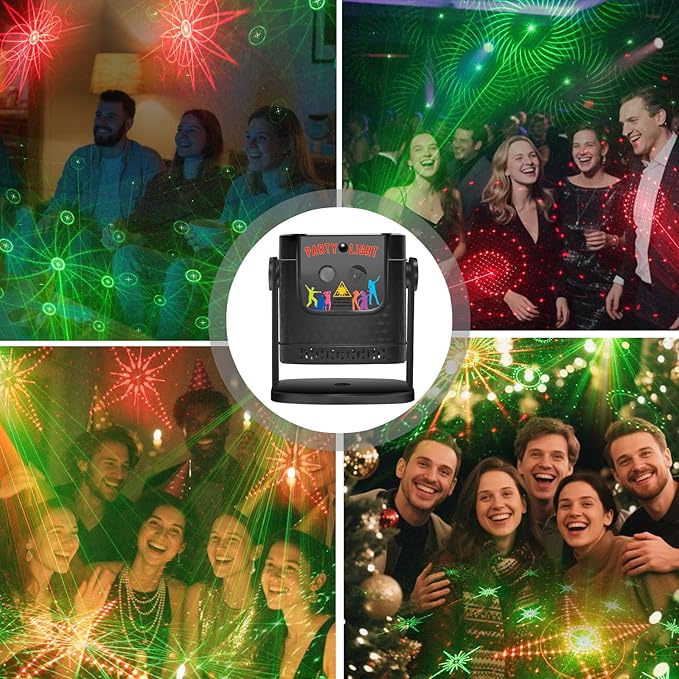 Disco DJ Party Lights - Mini Sound Activated Stage Light, Portable LED Stage Lighting for Celebrations Gathering Birthday