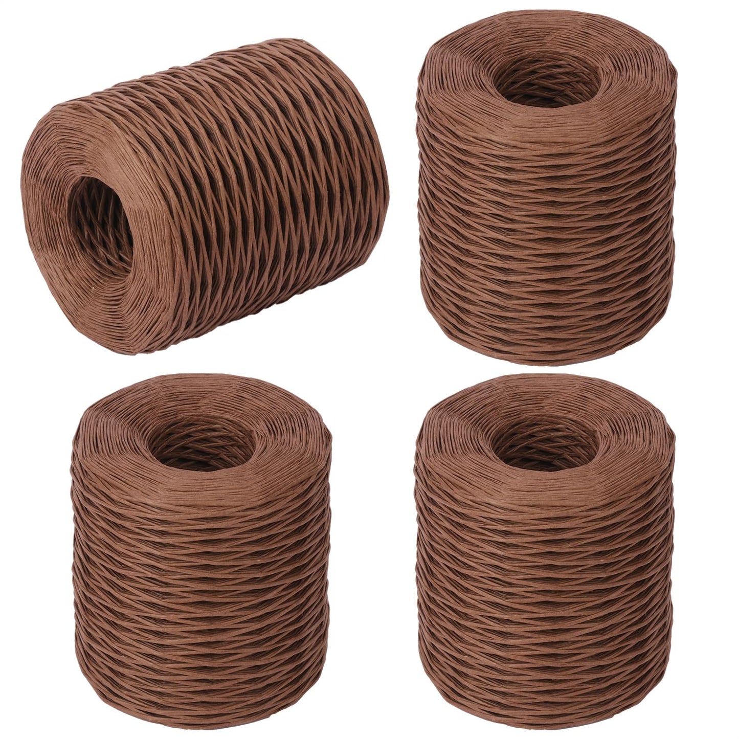 4 Roll 656Ft Brown Floral Wire, Rustic Vine Bind Wire for Flower Bouquets, Waterproof Paper Wrapped Twine(4 x 656 Ft)