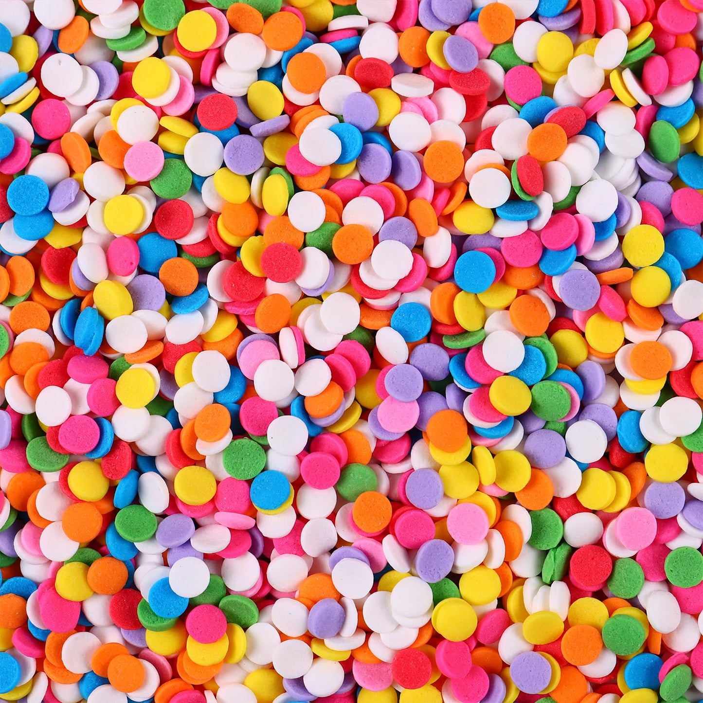 Edible Confetti Sprinkles for Cake Decorating, Round sprinkles, Rainbow Sprinkles for Baking, Cupcakes, Ice Cream Topping, Waffles, Macarons, and Cookies（120g/4.23oz）