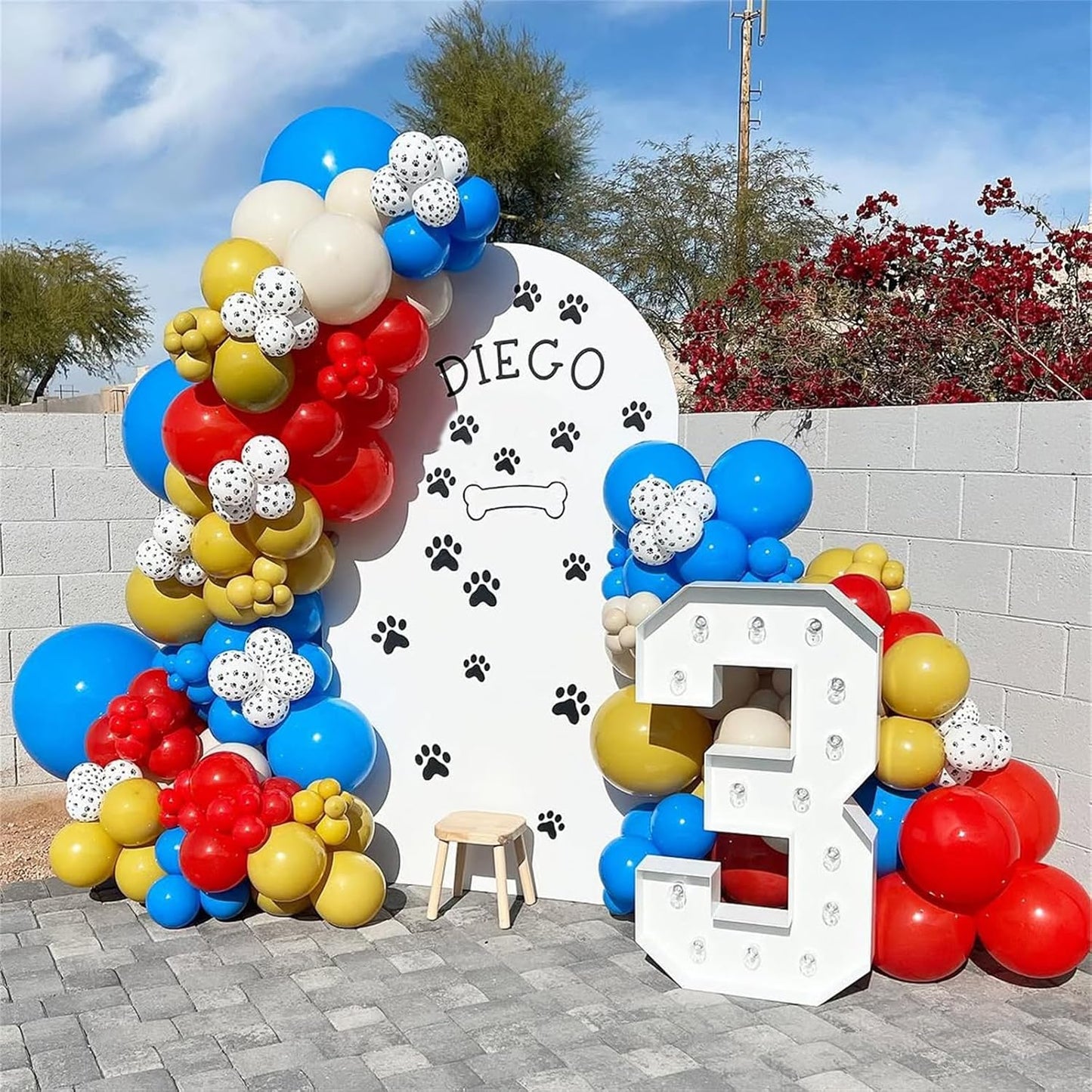 Dog Paw Print Balloons, Cute Puppy Pet Theme Birthday Latex Balloons for Boys Girls, Black White Dog Party Decorations Supplies for Kids Children Dogs Lover Farm Animal Theme Baby Shower Party Decor