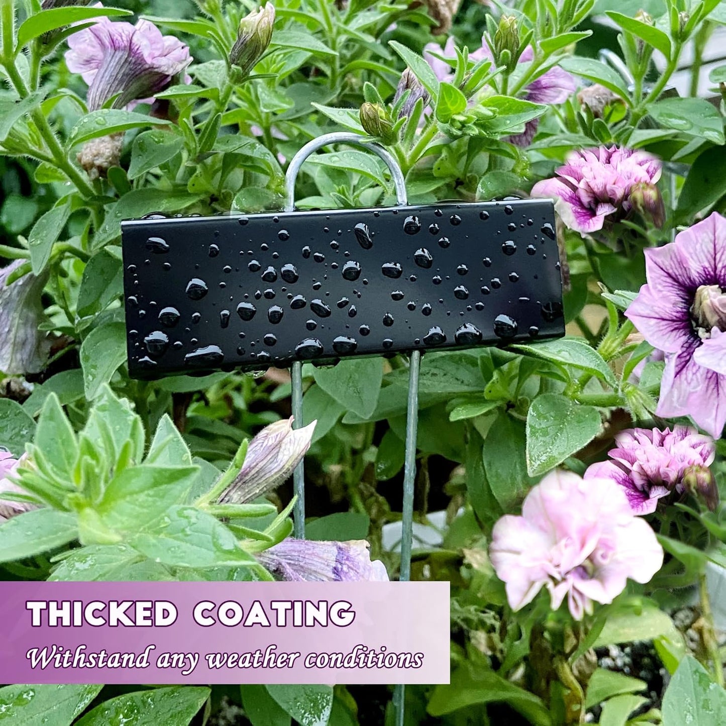 FORUP Metal Plant Labels, 30 Pack Garden Label Markers, Weatherproof Garden Stake Tags, Reusable Planting Gardening Markers, Black