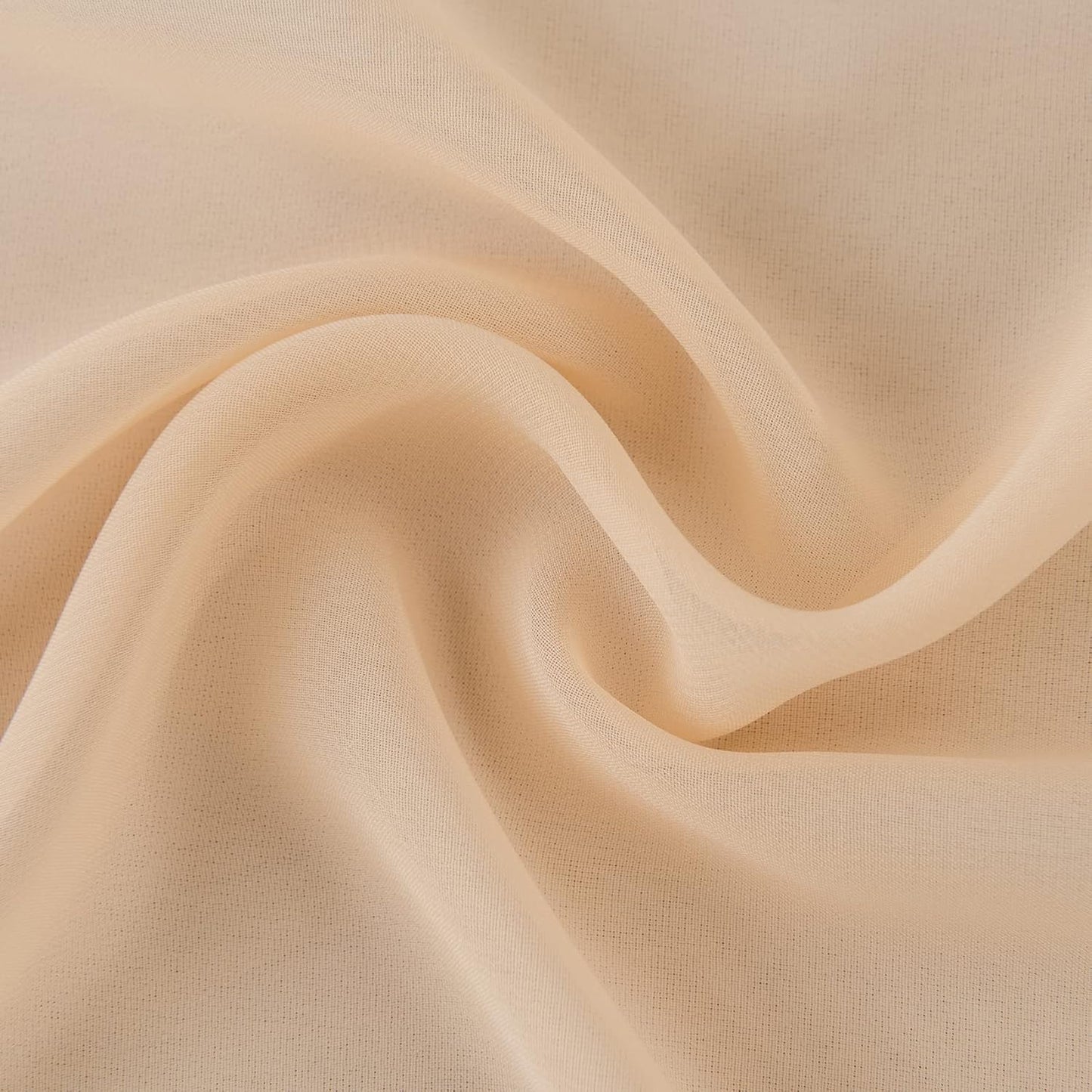 6Pack 9ft Chiffon Table Runner 14x108 Inch Sheer Romantic Table Runner for Wedding Birthday Party Bridal Shower Outdoor Decoration-Peach