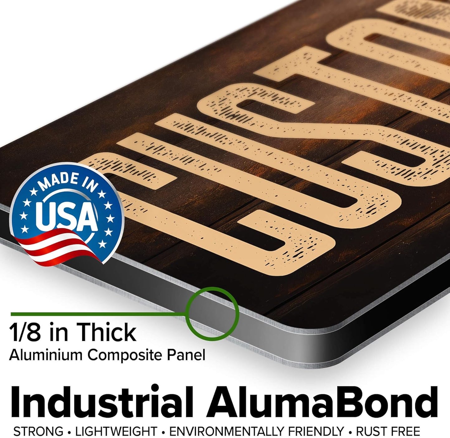 Custom Sign, Custom Street Sign, 11 Font Colors, 13 Font Styles, 4 Hole Options, 22 Sizes, 6x18 Inches, Rust Free DiBound, Fade Resistant, Made in USA by My Sign Center (Vintage Wood)