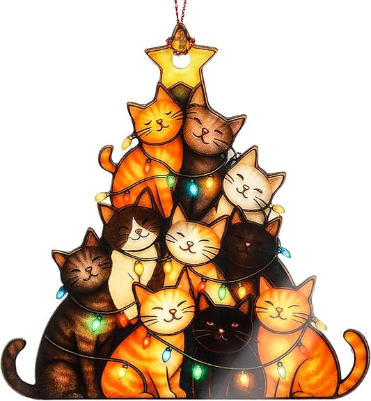 Cat Christmas Ornament 2025 - Cat Christmas Ornaments - Tuxedo Catt Ornaments - Black Catt Ornament - Orange Cats Ornament - Cats Tree Christmass Decor - Catt Ornaments for Christmass Tree