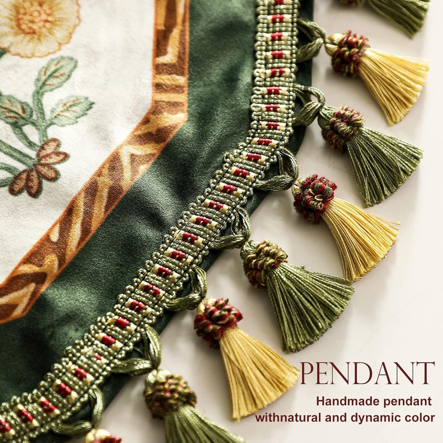 patdrea Velvet French Table Runner Farmhouse for Home Kitchen Dining Decor Parties Family Dinners Wedding 12"*63"