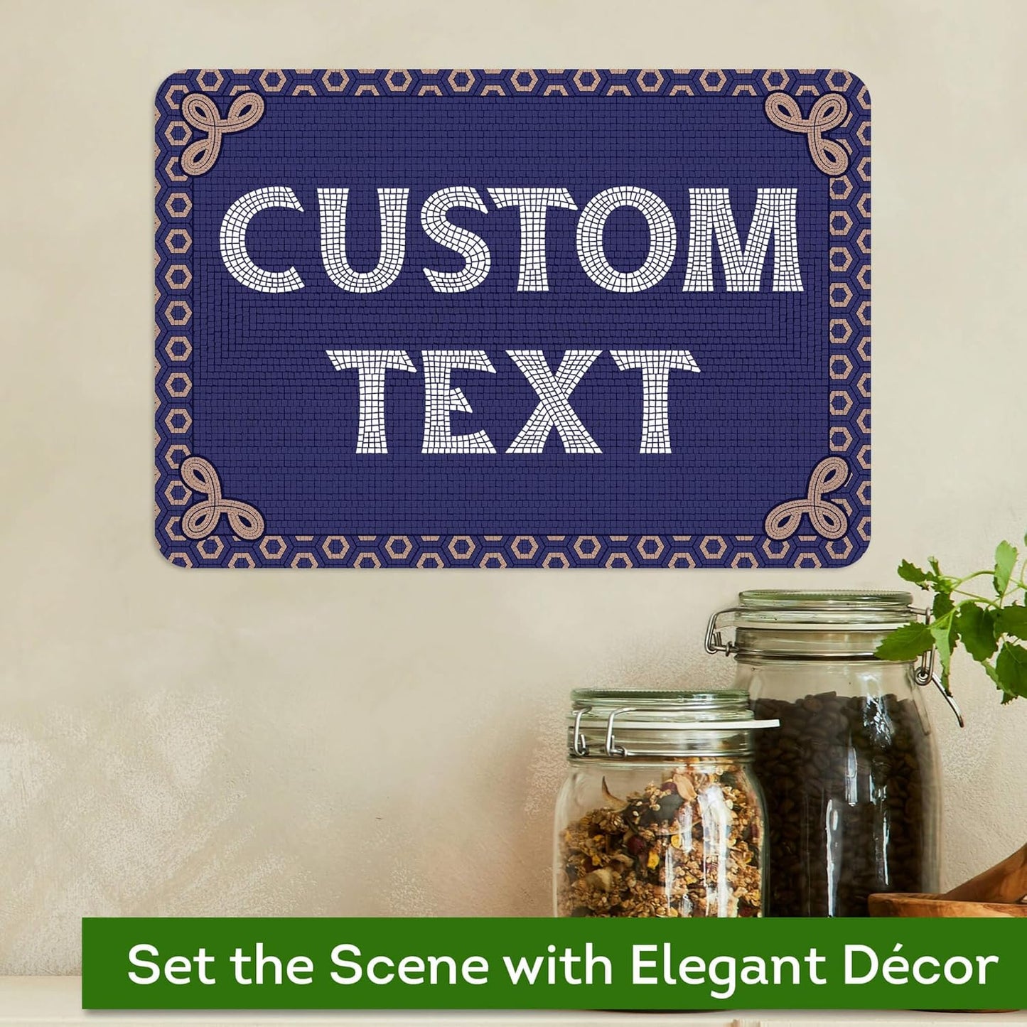 Custom Sign, Custom Street Sign, 11 Font Colors, 13 Font Styles, 4 Hole Options, 22 Sizes, 7x10 Inches, Rust Free DiBound, Fade Resistant, Made in USA by My Sign Center (Fauxsaic 1)