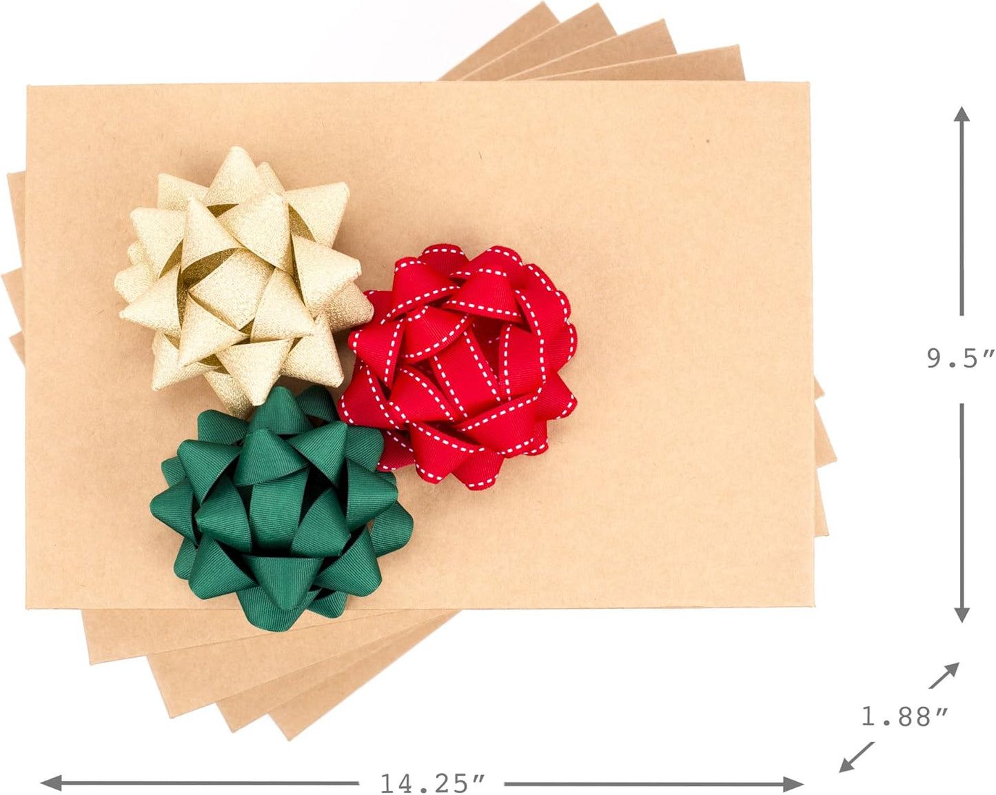 Hallmark Medium Gift Boxes with Lids (5 Shirt Boxes, Kraft) for Birthdays, Graduations, Christmas, Weddings, Bridal Showers