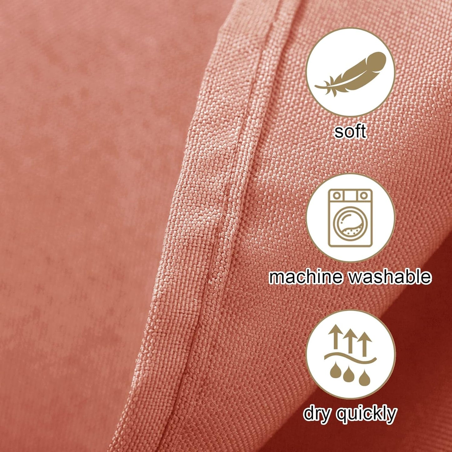 Ascoza 2pack 70 Inch Dusty Pink Round Tablecloth in Washable Polyester Fabric for Wedding/Banquet/Restaurant/Parties