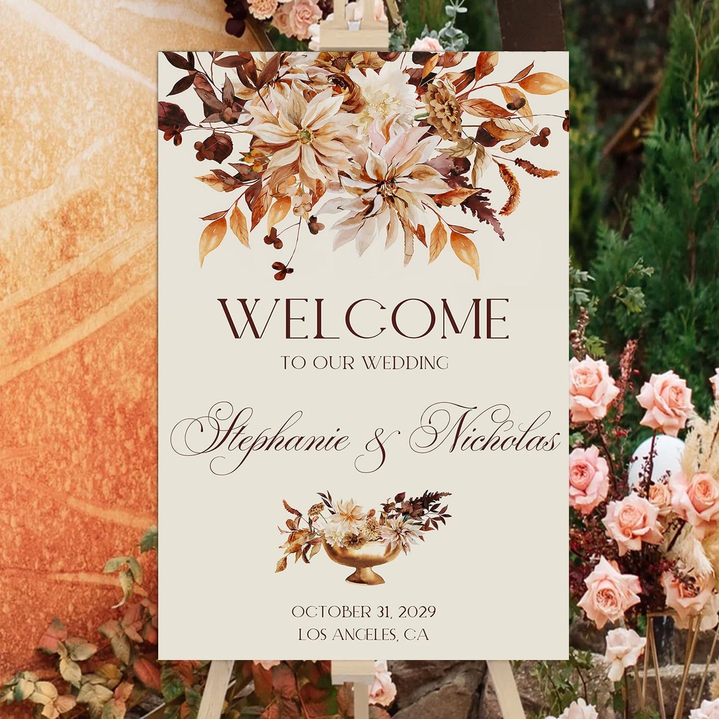 Til Death Do Us Part Gothic Love Wedding Welcome Sign With Stand - Halloween Couples Shower, Gothic Wedding Welcome Signage