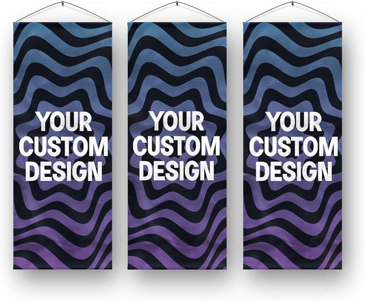 DreamController Custom Hanging Canvas Wall Art Decor(16" X 35" Set of 3) I Customize your Canvas Picture Banner Ready to Hang for Bedroom, Livingroom & Office | Made in USA | Fast delivery | HD Print