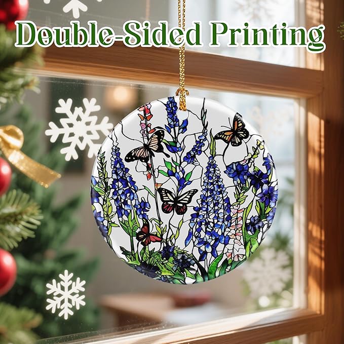 Lavender Monarch Butterfly Ornament – Christmas Ornament, Christmas Tree Decor, & Perfect Holiday Decor | Butterfly Lover Gift, Gifts for Women and Friend