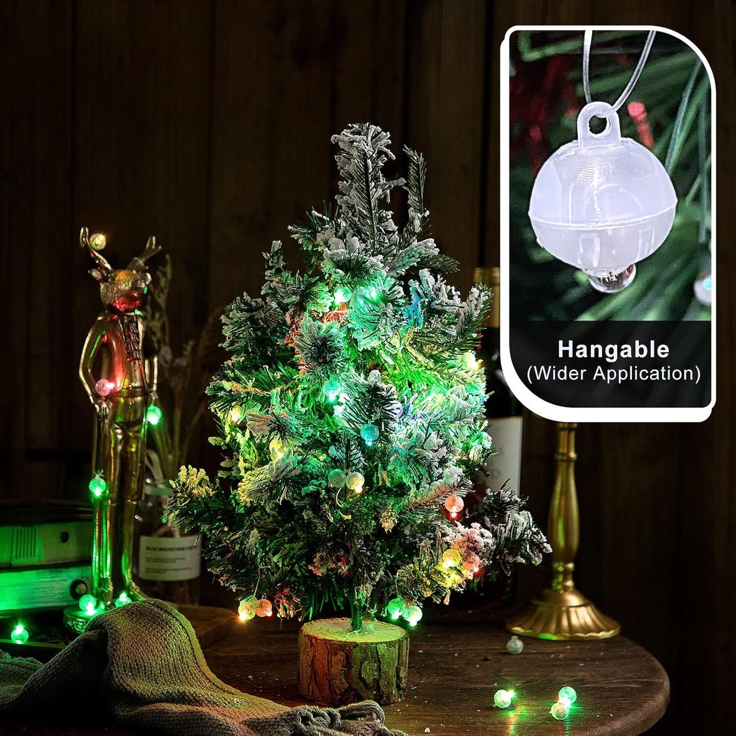 50PCs Mini Led Lights, Flash Led Balloons Light for Neon Party Lights, Paper Lanterns, Easter Eggs, Birthday Party, Wedding, Halloween, Christmas Decoration - Blinking Colorful