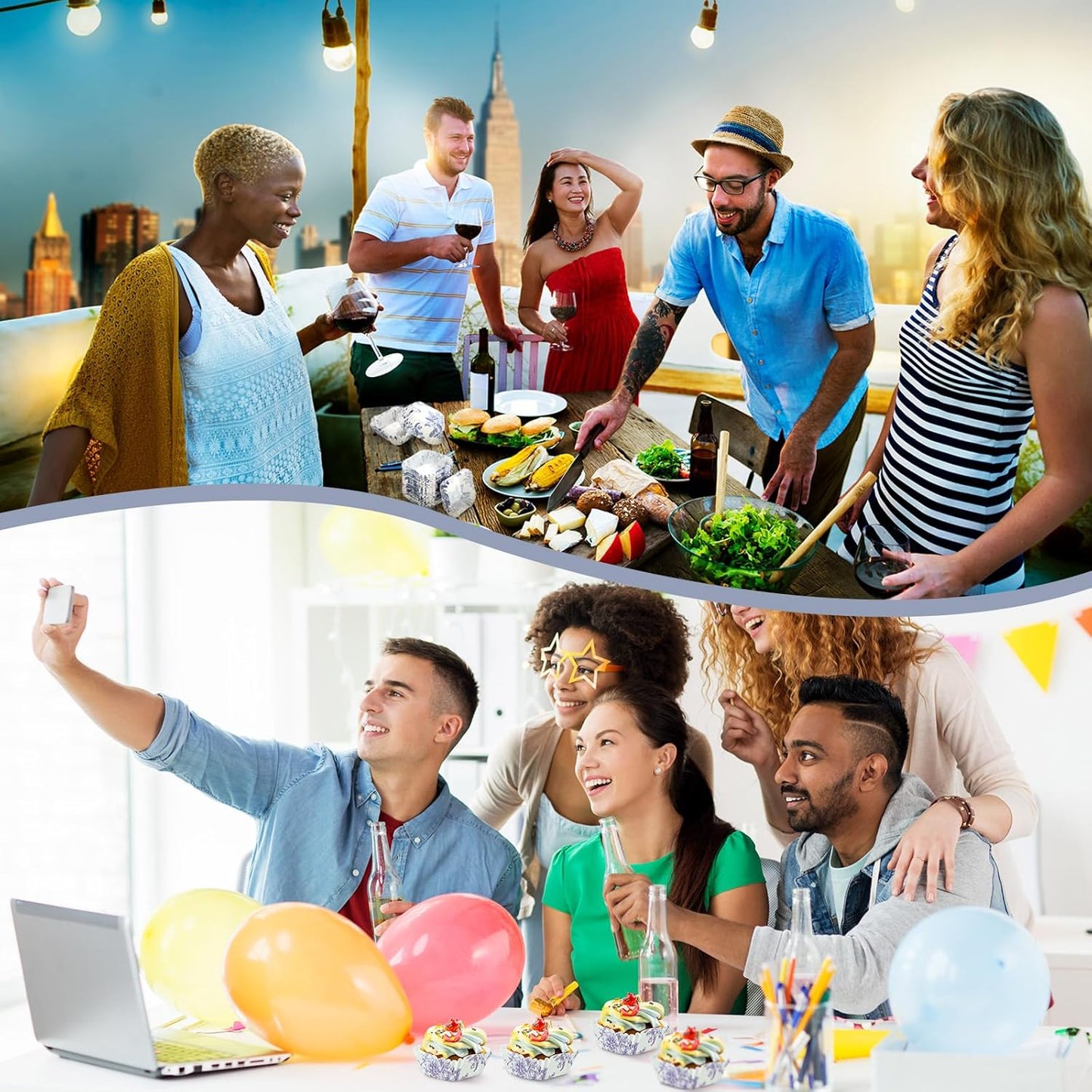 Tanlade 350 Pcs Square Mini Cupcake Liners Disposable Brownie Baking Pan Liners 1.77 Inch Paper Baking Cup for Cup and Cupcakes Party Supplies for Weddings Birthdays Bridal Showers(Blue Flower)