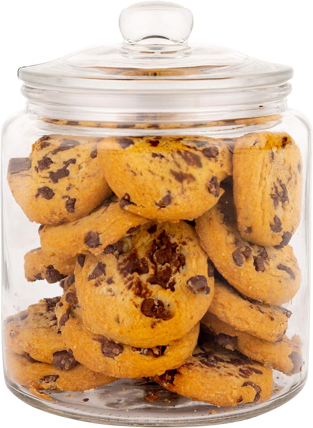 Set of 3 Glass Jar with Lid 1 Liter | Airtight Glass Storage Container for Food, Pasta, Coffee, Candy, Dog Treats, Snacks | Glass Organization Canisters for Home & Kitchen | 34 Ounces