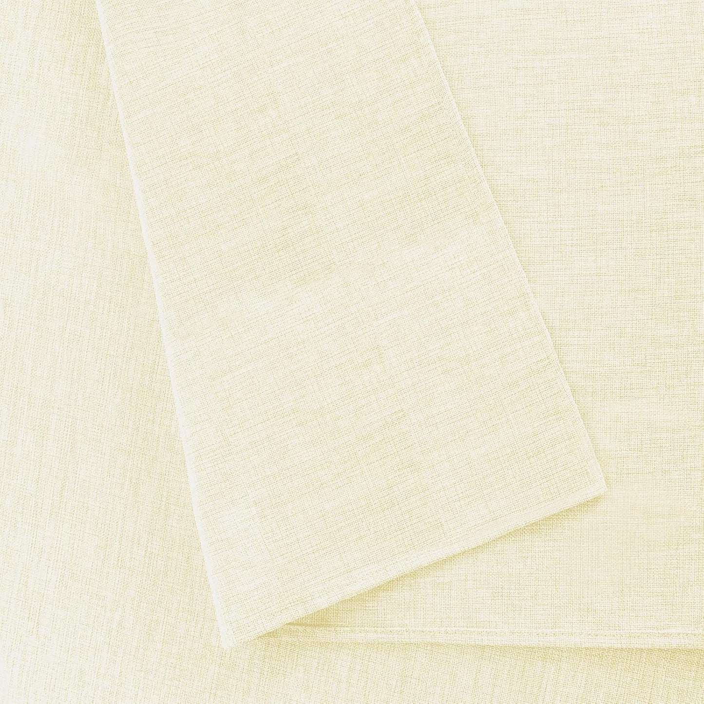 Hiasan Faux Linen Square Tablecloth - Wrinkle and Stain Resistant Washable Table Cloth for Kitchen Dining Room Holiday Table Cover for Dinner, Champagne, 54 x 54 Inch