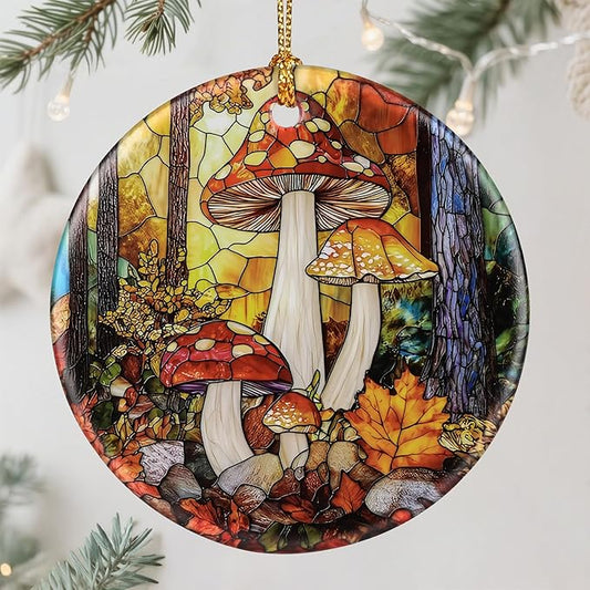 Mushroom Ornament – Christmas Ornament, Christmas Tree Decor, & Perfect Holiday Decor | Mushroom Lover Gift, Gifts for Women and Friend